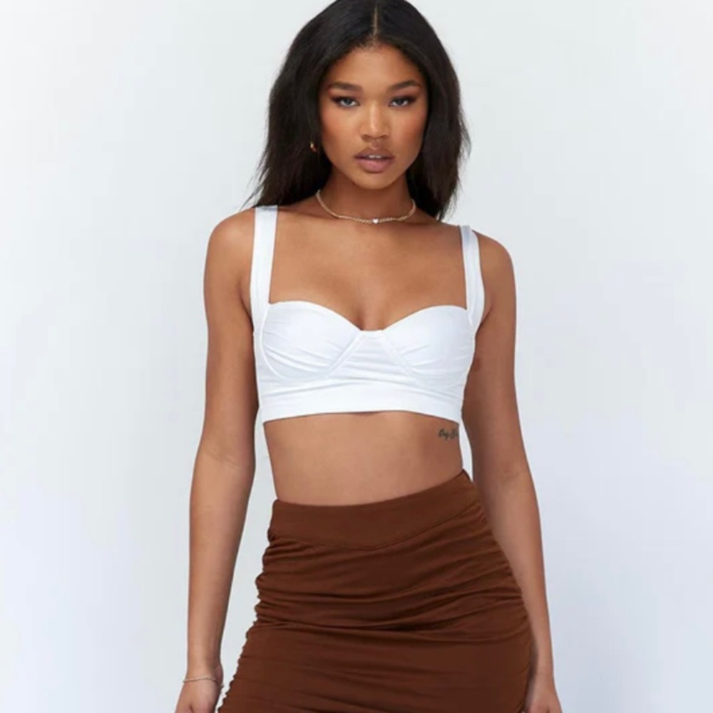 Princess Polly White Top Size 8